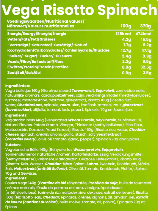 Vega Risotto Spinach - Afbeelding 2